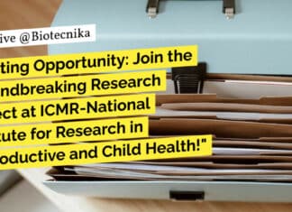 "Exciting Opportunity: Join the Groundbreaking Research Project at ICMR-National Institute for Research in Reproductive and Child Health!"