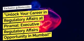 "Unlock Your Career in Regulatory Affairs at Piramal: Executive Regulatory Affairs Opportunity in Mumbai!"