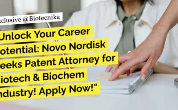 "Unlock Your Career Potential: Novo Nordisk Seeks Patent Attorney for Biotech & Biochem Industry! Apply Now!"