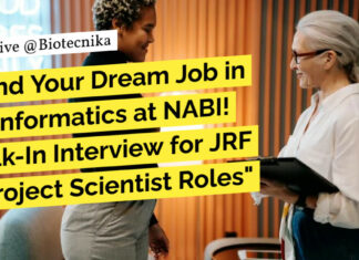"Land Your Dream Job in Bioinformatics at NABI! Walk-In Interview for JRF & Project Scientist Roles"