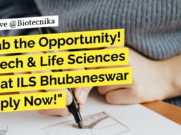 "Grab the Opportunity! Biotech & Life Sciences Job at ILS Bhubaneswar - Apply Now!"