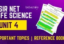 CSIR NET Life Science UNIT 4