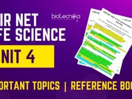 CSIR NET Life Science UNIT 4