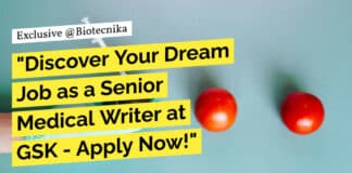 "Discover Your Dream Job as a Senior Medical Writer at GSK - Apply Now!"