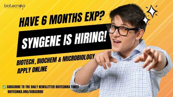 Syngene Hiring
