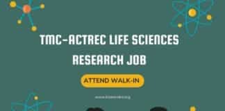 TMC-ACTREC Life Sciences Research Job