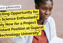 "Exciting Opportunity for Life Science Enthusiasts! Apply Now for a Project Assistant Position at Gujarat Biotechnology University"