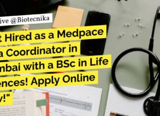 "Get Hired as a Medpace Data Coordinator in Mumbai with a BSc in Life Sciences! Apply Online Now!"