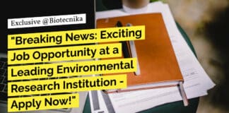 "Breaking News: Exciting Job Opportunity at a Leading Environmental Research Institution - Apply Now!"