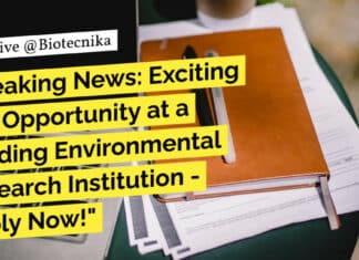 "Breaking News: Exciting Job Opportunity at a Leading Environmental Research Institution - Apply Now!"