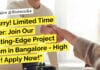 "Hurry! Limited Time Offer: Join Our Cutting-Edge Project Team in Bangalore - High Pay! Apply Now!"