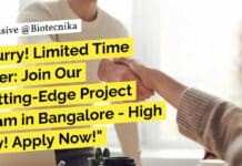 "Hurry! Limited Time Offer: Join Our Cutting-Edge Project Team in Bangalore - High Pay! Apply Now!"