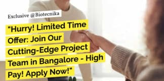 "Hurry! Limited Time Offer: Join Our Cutting-Edge Project Team in Bangalore - High Pay! Apply Now!"