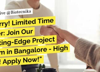 "Hurry! Limited Time Offer: Join Our Cutting-Edge Project Team in Bangalore - High Pay! Apply Now!"