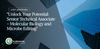 "Unlock Your Potential: Senior Technical Associate - Molecular Biology and Microbe Editing"