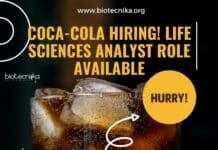 Coca-Cola Life Sciences Analyst Job Opening