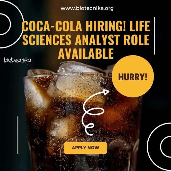 Coca-Cola Life Sciences Analyst Job Opening