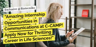 "Amazing Internship Opportunities in Communications at C-CAMP! Apply Now for Thrilling Career in Life Sciences!"