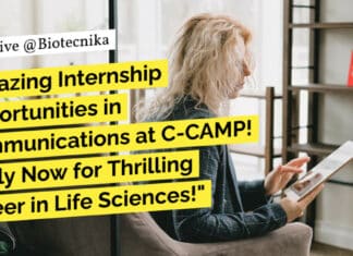 "Amazing Internship Opportunities in Communications at C-CAMP! Apply Now for Thrilling Career in Life Sciences!"