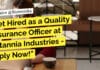Get Hired as a Quality Assurance Officer at Britannia Industries – Apply Now! "Get Hired as a Quality Assurance Officer at Britannia Industries - Apply Now!"