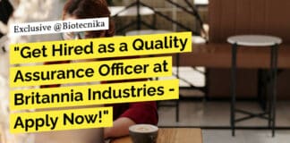 "Get Hired as a Quality Assurance Officer at Britannia Industries - Apply Now!"