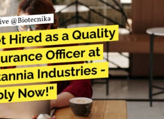 "Get Hired as a Quality Assurance Officer at Britannia Industries - Apply Now!"