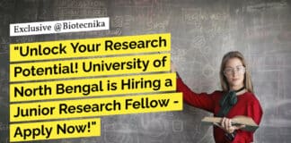 "Unlock Your Research Potential! University of North Bengal is Hiring a Junior Research Fellow - Apply Now!"