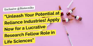 "Unleash Your Potential at Reliance Industries! Apply Now for a Lucrative Research Fellow Role in Life Sciences"