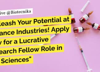 "Unleash Your Potential at Reliance Industries! Apply Now for a Lucrative Research Fellow Role in Life Sciences"