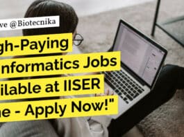 "High-Paying Bioinformatics Jobs Available at IISER Pune - Apply Now!"