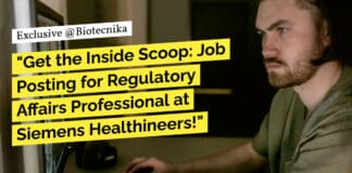 Life Sciences Job Opportunity! Regulatory Affairs Professional at Siemens Healthineers!