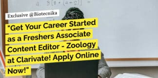 "Get Your Career Started as a Freshers Associate Content Editor - Zoology at Clarivate! Apply Online Now!"