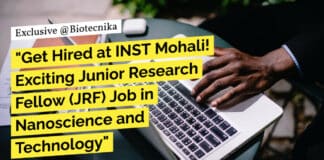 "Get Hired at INST Mohali! Exciting Junior Research Fellow (JRF) Job in Nanoscience and Technology"