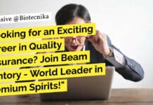 "Looking for an Exciting Career in Quality Assurance? Join Beam Suntory - World Leader in Premium Spirits!"