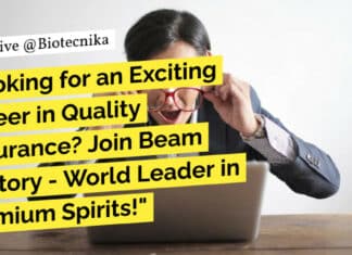 "Looking for an Exciting Career in Quality Assurance? Join Beam Suntory - World Leader in Premium Spirits!"