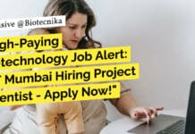 "High-Paying Biotechnology Job Alert: ICT Mumbai Hiring Project Scientist - Apply Now!"