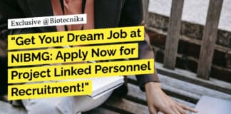 "Get Your Dream Job at NIBMG: Apply Now for Project Linked Personnel Recruitment!"