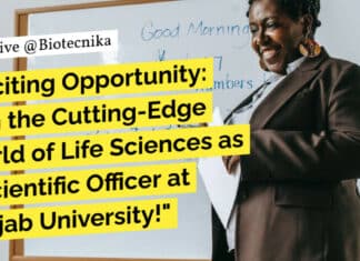 "Exciting Opportunity: Join the Cutting-Edge World of Life Sciences as a Scientific Officer at Panjab University!"
