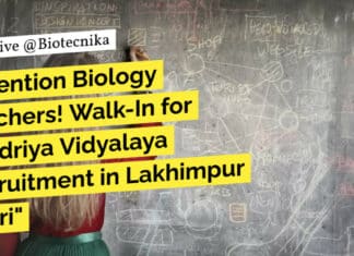 "Attention Biology Teachers! Walk-In for Kendriya Vidyalaya Recruitment in Lakhimpur Kheri"