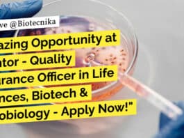 "Amazing Opportunity at Avantor - Quality Assurance Officer in Life Sciences, Biotech & Microbiology - Apply Now!"