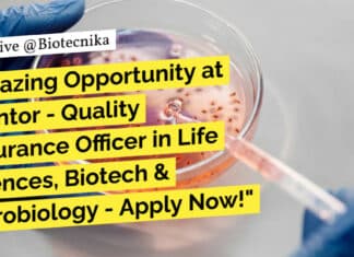 "Amazing Opportunity at Avantor - Quality Assurance Officer in Life Sciences, Biotech & Microbiology - Apply Now!"