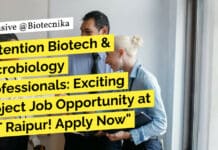 "Attention Biotech & Microbiology Professionals: Exciting Project Job Opportunity at NIT Raipur! Apply Now"