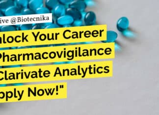 "Unlock Your Career in Pharmacovigilance at Clarivate Analytics - Apply Now!"