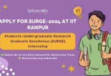 Apply For SURGE-2024 at IIT Kanpur – Students-Undergraduate Research Graduate Excellence (SURGE) Internship SURGE-2024 IIT Kanpur Registrations - Apply Online