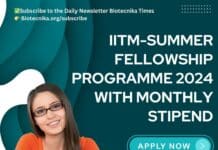 IITM-Summer Fellowship Programme 2024