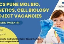 NCCS Pune Mol Bio Job
