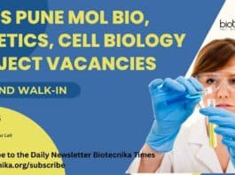 NCCS Pune Mol Bio Job