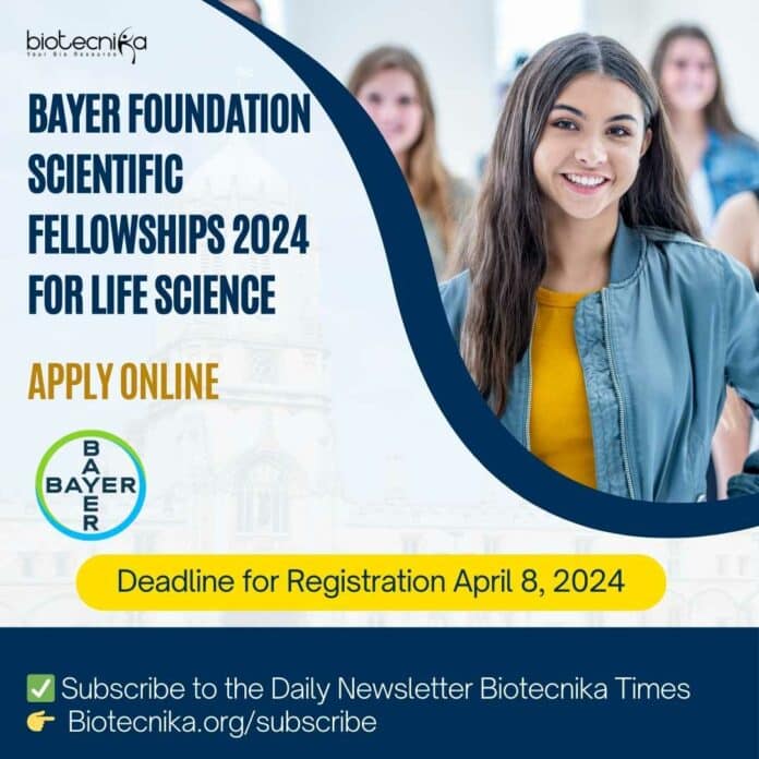 Bayer Foundation Scientific Fellowships