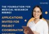 The Foundation for Medical Research Hiring! Applications Invited For Project Coordinator Position FMR Mumbai Hiring