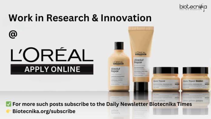 L'Oreal Research & Innovation Job